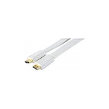 Cordon HDMI haute vitesse plat blanc- 1m