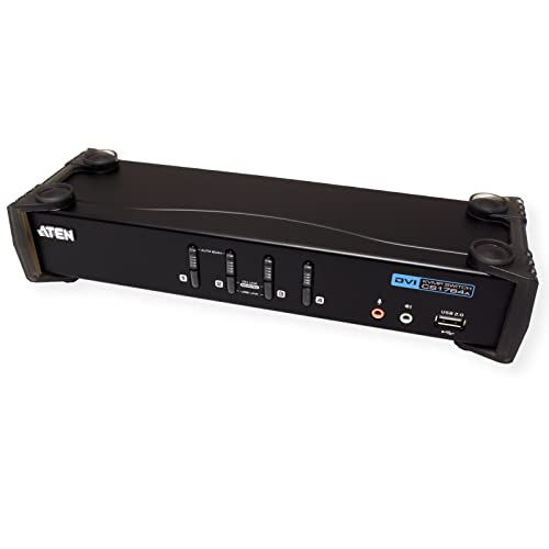 ATEN CS1764A-AT-G commutateur écran, clavier et souris Noir
