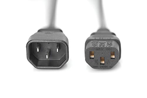 DIGITUS Rallonge d'alimentation - 1,2 m - IEC C14 - IEC C13 - H05VV-F3G - 250 V - 10 A
