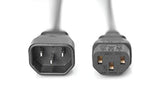 DIGITUS Rallonge d'alimentation - 1,2 m - IEC C14 - IEC C13 - H05VV-F3G - 250 V - 10 A