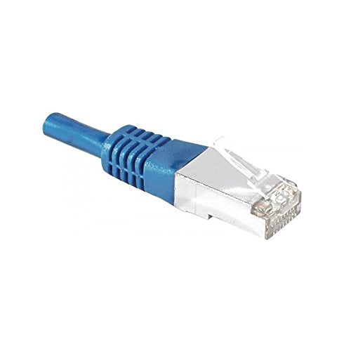 Cordon RJ45 catégorie 6 S/FTP bleu - 0,15 m