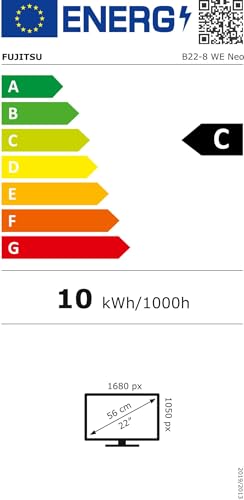 "Fujitsu Displays B22-8 WE 55,9 cm (22"") 1680 x 1050 pixels WSXGA+ LED Argent"