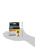 DYMO Rhino Etiquette industrielle Vinyle 12 mm x 5,5 m noir/orange