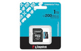 KINGSTON 1To microSDXC Canvas Go Plus Gen4 200Mo/s A2 U3 V30 Card + Adapter