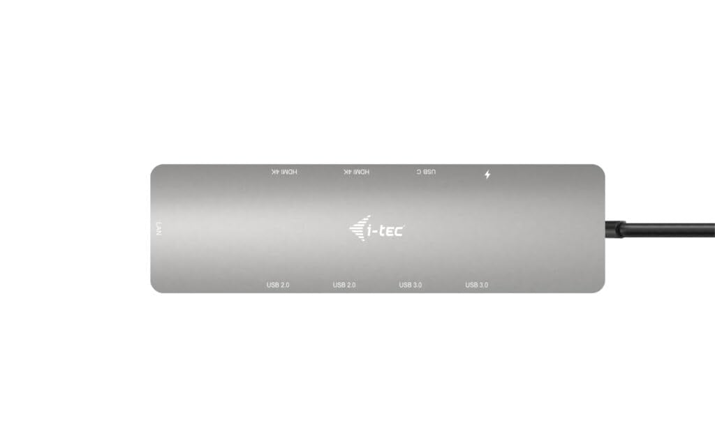 I-TEC USB-C Metal Nano Dock 2x HDMI 1x GLAN 2x USB 3.2 2x USB2.0 1x USB-C 3.2 Gen.1 Data 1x USB-C 100W PD Sans Alimentation