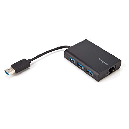 TARGUS Concentrateur USB 3.0 - 3 Ports + 1 Port Gigabit Ethernet  - Noir
