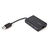 TARGUS Concentrateur USB 3.0 - 3 Ports + 1 Port Gigabit Ethernet  - Noir