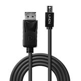 LINDY Mini DP to DP Cable black 5m MiniDisplayPort to DisplayPort