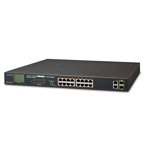 Planet FGSW-1822VHP SW 16P PoE+ 300W+ écran LCD +2G +2SFP