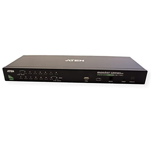 ATEN CS1716A-AT-G commutateur écran, clavier et souris Grille de montage Noir
