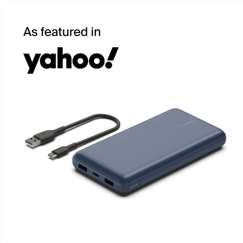 BELKIN Powerbank 20K 15W USB-C + 2 USB-A Bleu