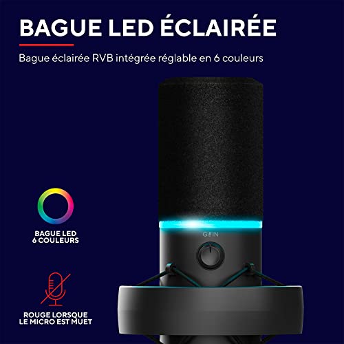 TRUST Microphone Pro ONYX avec bras - GXT255+
