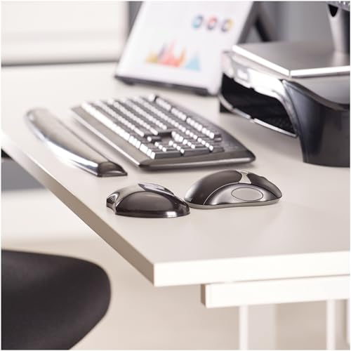FELLOWES - Tapis de souris - Repose-poignets Gel Crystal™ Noir