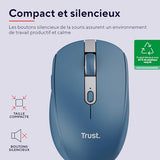 TRUST Souris sans fil OZAA Compact multi-connexion - Bleue