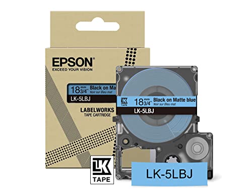 EPSON Matte Tape Grey/Black 18mm 8m LK-5ABJ