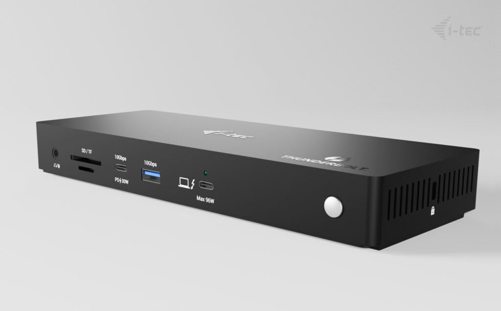 I-TEC Thunderbolt4 3xDisplay DS 2xHDMI 1xTB3 1x2.5GLAN 1xUSB-C Gen2 2xUSB-A Gen2 2xUSB-A Gen1 SD+TF Cardreader 1x Audio/Mic PD 96W