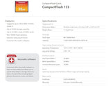 TRANSCEND Carte Compact Flash 133x - 1Go