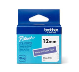 BROTHER 12MM White on Purple BTAGF35 Ribbon
