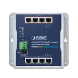 PLANET WGS-804HPT commutateur réseau Géré Gigabit Ethernet (10/100/1000) Connexion Ethernet, supportant l'alimentation via ce port (PoE) Noir