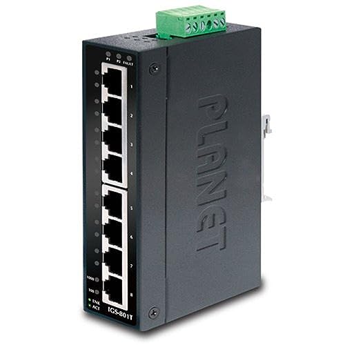 Planet Switch Indust Gigabit  -40/75° - 8 ports 10/100/1000