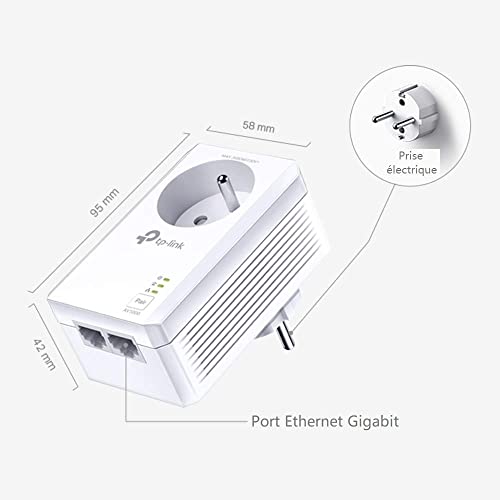 TP-LINK TL-PA7027P KIT CPL AV1000 à prise Gigogne 2p Gigabit