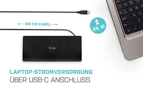 I-TEC USB-C Quattro Display Docking Station 2xDP 2xHDMI 1xGLAN 5xUSB 3.0 1xUSB-C-Data 1xAudio 1xMic 85W PD KL