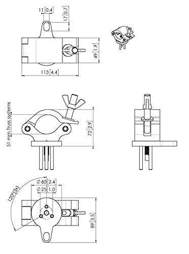 VOGEL S Adaptateur pour pied de levage PUC 1051