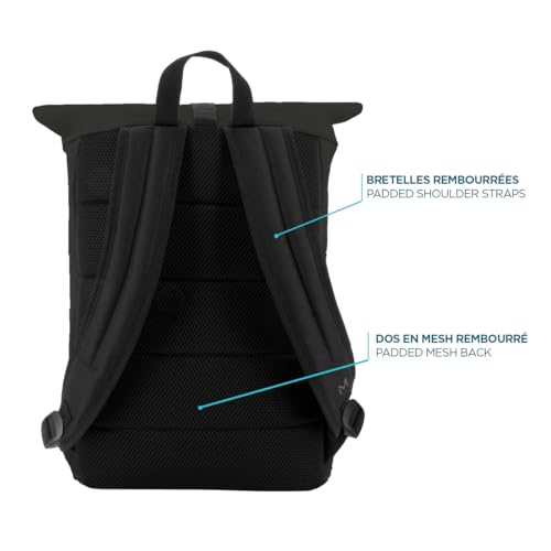 MOBILIS Sac à dos Rolltop 14-16" noir, 16L