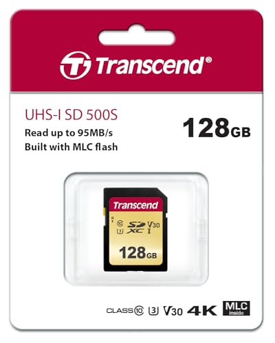 TRANSCEND 128Go UHS-I U3 Carte SD puce MLC pour appareil photo Reflex