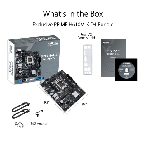 ASUS PRIME H610M-K D4 LGA1700 DDR4 mATX MB