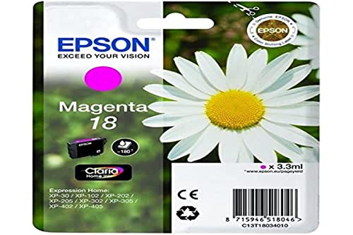 EPSON 1LB 18 ink cartridge magenta standard capacity 3.3ml 180 pages 1-pack RF-AM blister w/s
