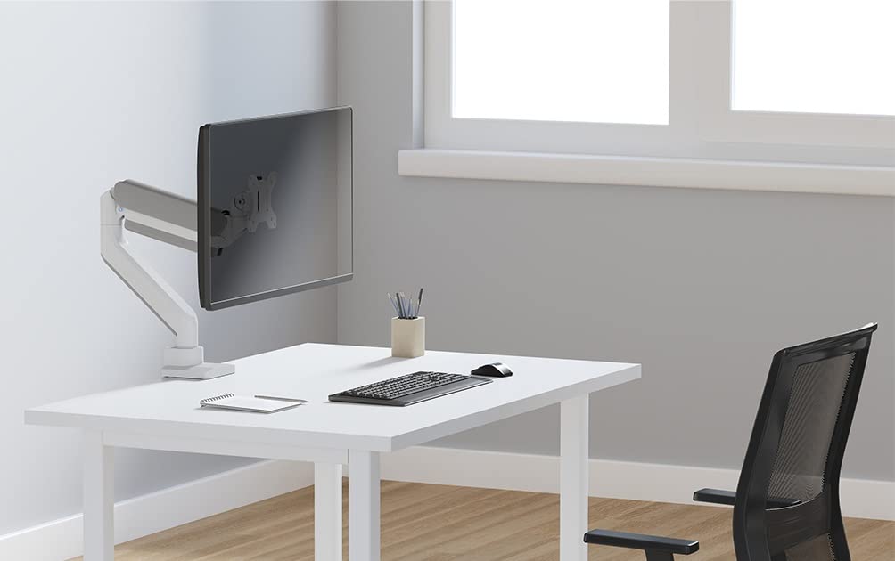 NEOMOUNTS DS70-450WH1 Support dÃ©cran Ã  fixer 17-42p - ressort Ã  gaz - Topfix - arrÃªt 180