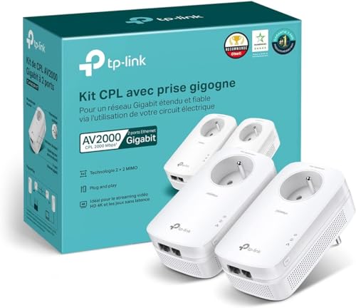 Tp-link TL-PA9025P kit CPL AV2000 2P Gigabit + Gigogne FR