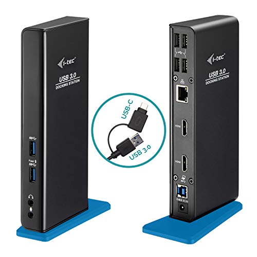 I-TEC USB 3.0/USB-C Dual HDMI Docking Station 2xHDMI 1xGLAN 2xUSB 3.0 4xUSB 2.0 1xAudio 1xMic