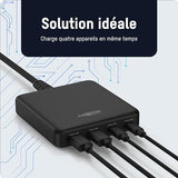 Chargeur de table 4 ports USB dont 2 ports USB Type-C Power Delivery - 65 W