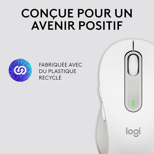 LOGITECH Signature M650 Mouse optical 5 buttons wireless Bluetooth 2.4 GHz Bolt USB receiver off-white