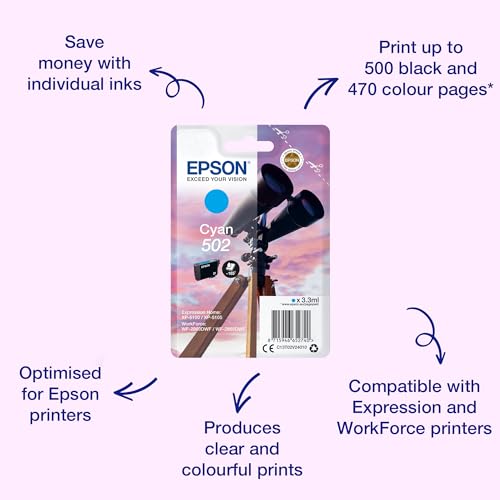 EPSON 1LB Singlepack Cyan 502 Ink