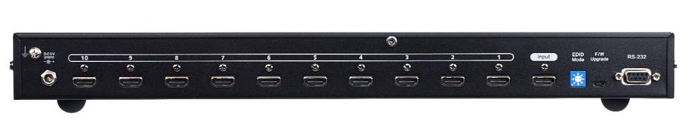 Répartiteur HDMI 4K a 10 ports - HDMI - 10x HDMI - 4096 x 2160 pixels - Noir - Métal - 4K Ultra HD