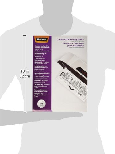 FELLOWES FEUILLE DE  NETTOYAGE POUR PLASTIFIEUSES X10