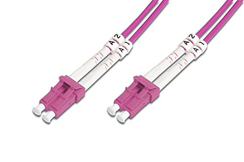 DIGITUS Fiber Optic Patch Cord LC to LC Multimode OM4 - 2m Duplex color RAL4003 Length 2m