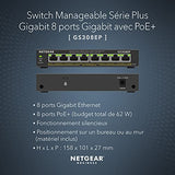 NETGEAR GS308EP Switch manageable 8 ports Gigabit PoE+ 62W