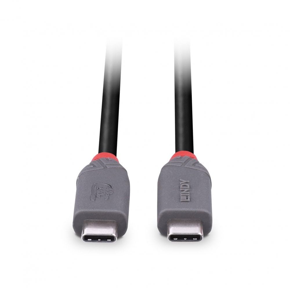 LINDY 2m USB 4 240W Type C Cable Anthra Line