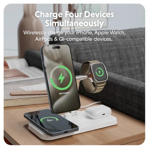 TARGUS Hyper HyperJuice QI2 4 in 1 Charging Stand - White