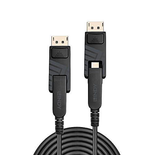 LINDY 100m Fibre Optic Hybrid DisplayPort 1.2 Cable