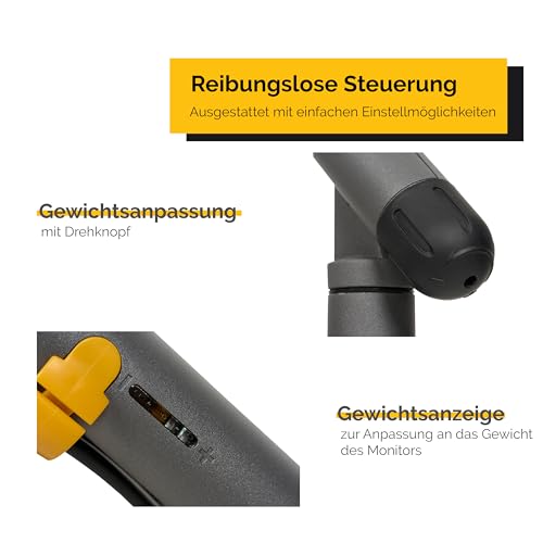 BAKKERELKHUISEN Bras d écran BE Flexible Single Gris foncé