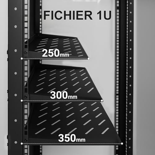 Extralink SHELF 1U FOR WALL CABINETS 19\" 250MMX1U BLACK Étagere