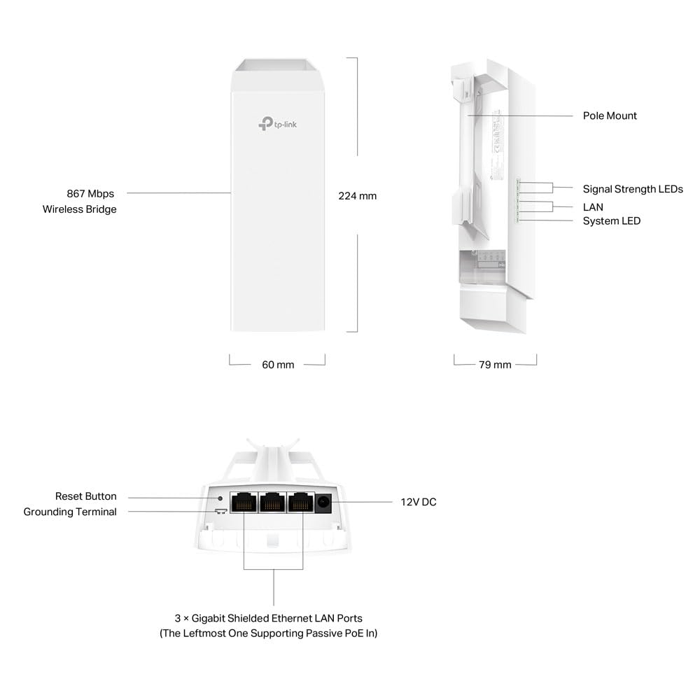 TP-LINK 5GHz AC867 Indoor/Outdoor Access Point