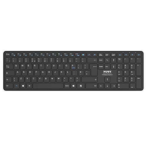 PORT DESIGNS Rechargeable Bluetooth Keyboard Ultra Slim and Elegant Design Rechargeable Battery 10meters Bluetooth range Compatible