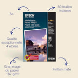 EPSON S041256 Matte heavyweight  papier inkjet 167g/m2 A4 50 feuilles pack de 1 one-sided