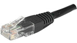 Cordon RJ45 catégorie 6 U/UTP noir - 0,5 m